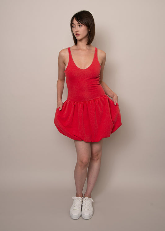 VARA FRENCH TERRY BUBBLE DRESS