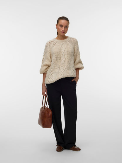 MIRANDA CABLE RAGLAN PULLOVER