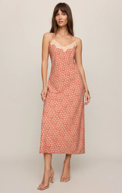 EMELA IRIS FLORAL MIDI DRESS