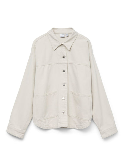 JAMIE - Denim Shacket - Birch