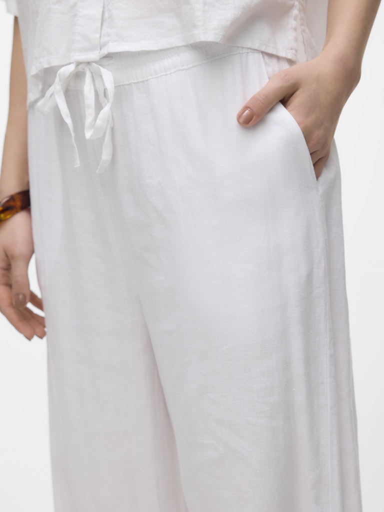 LINN - Linen pants in White