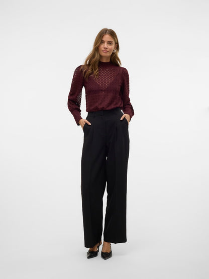 BECCA - High Neck Lace Top