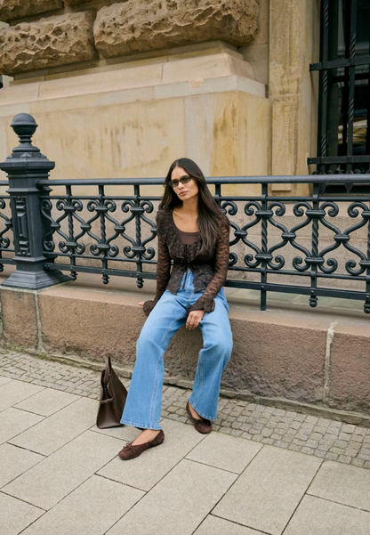 VICCY BLOUSE IN COFFEE BEAN