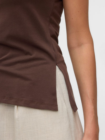 KIRA BOATNECK TOP IN CHOCOLATE MARTINI