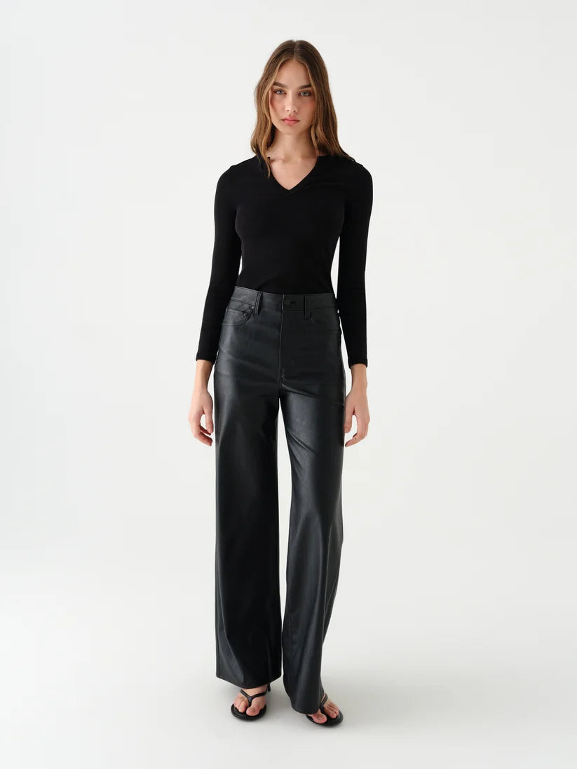FAR OUT HIGH RISE WIDE LEG IN BLACK