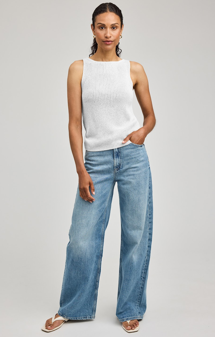 KELSIE KNIT TANK IN WHITE