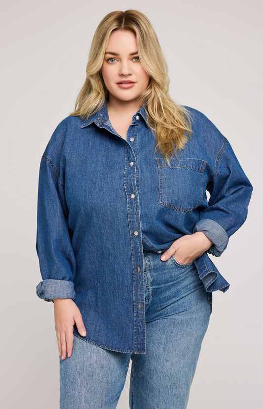 WHITNEY - Denim button down Shirt