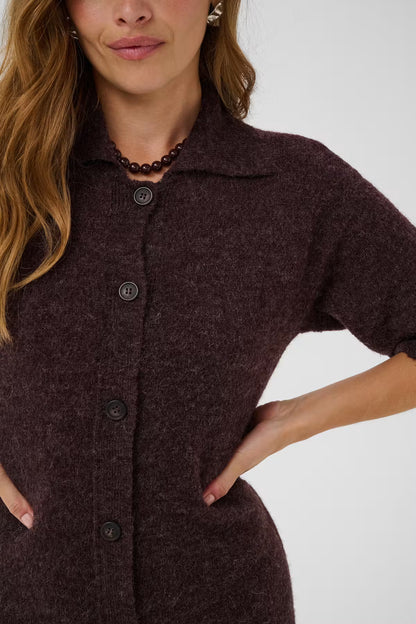 SIGNE KNIT DRESS IN FUDGE MELANGE