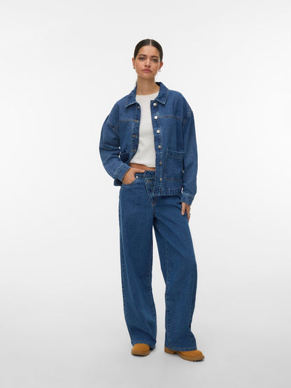 JAMIE - Denim Shacket - Medium Blue Denim
