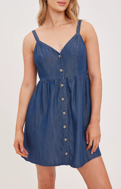 LUCIANA DRESS IN DARK BLUE