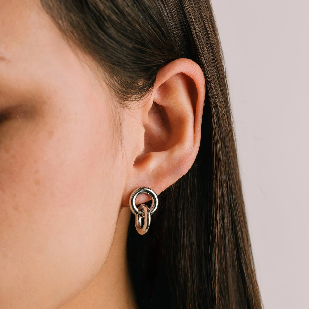 LINX DROP EARRINGS - SILVER