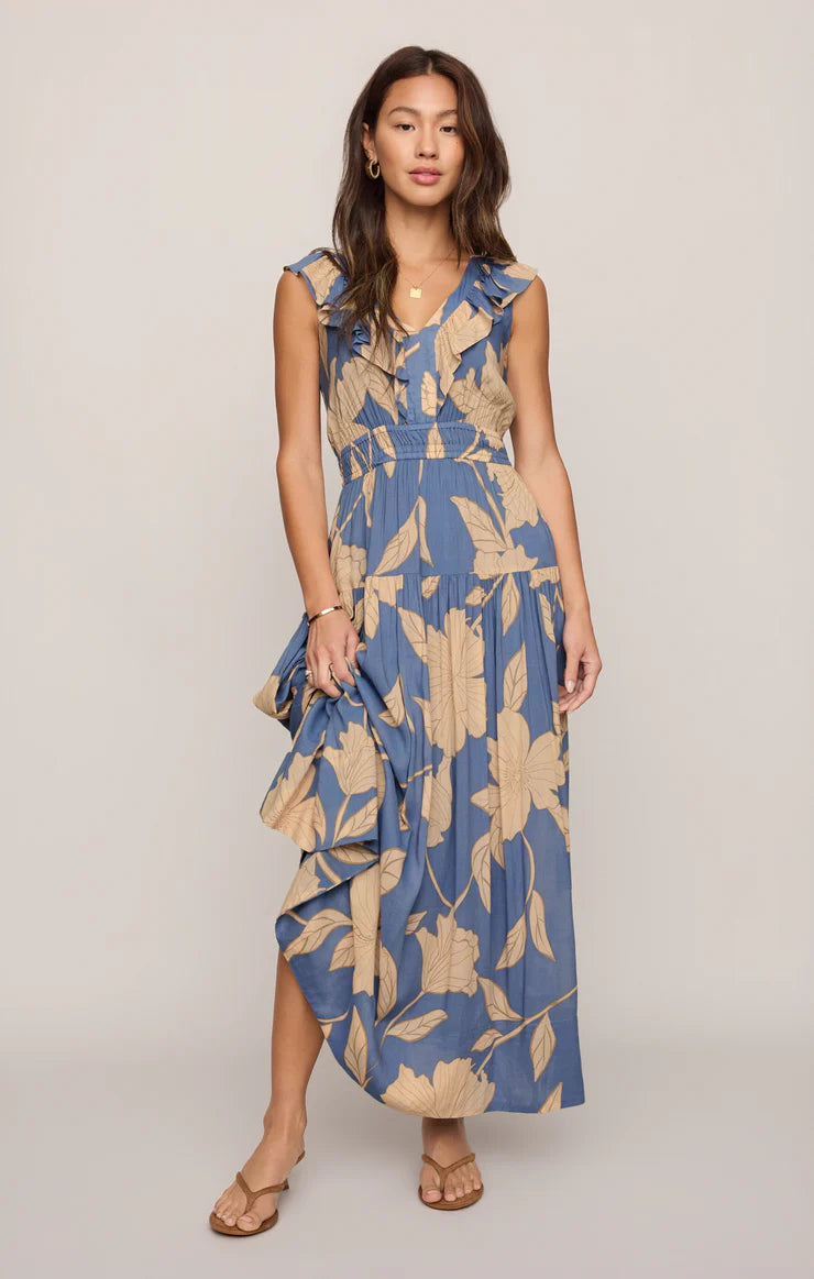 MALENE BLOOM FLORAL MAXI DRESS