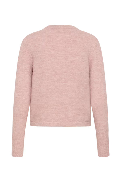 ANIEL KNIT CARDIGAN IN PALE MAUVE
