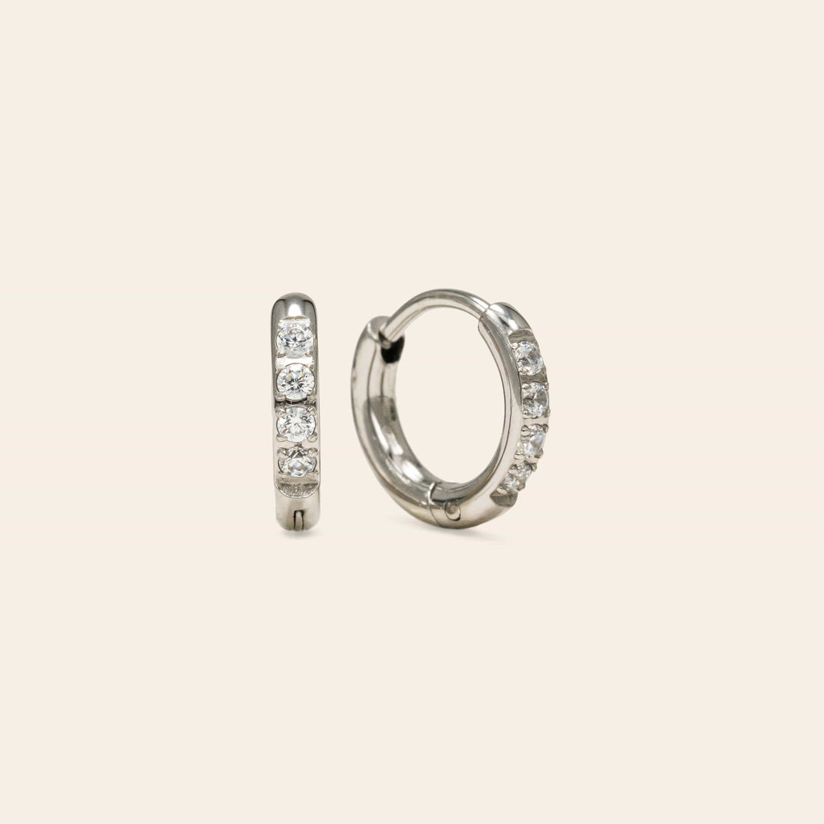 EVIE HOOP EARRINGS - SILVER