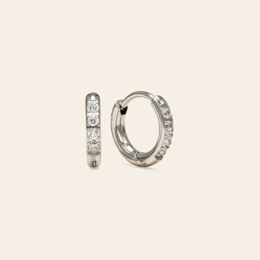 EVIE HOOP EARRINGS - SILVER
