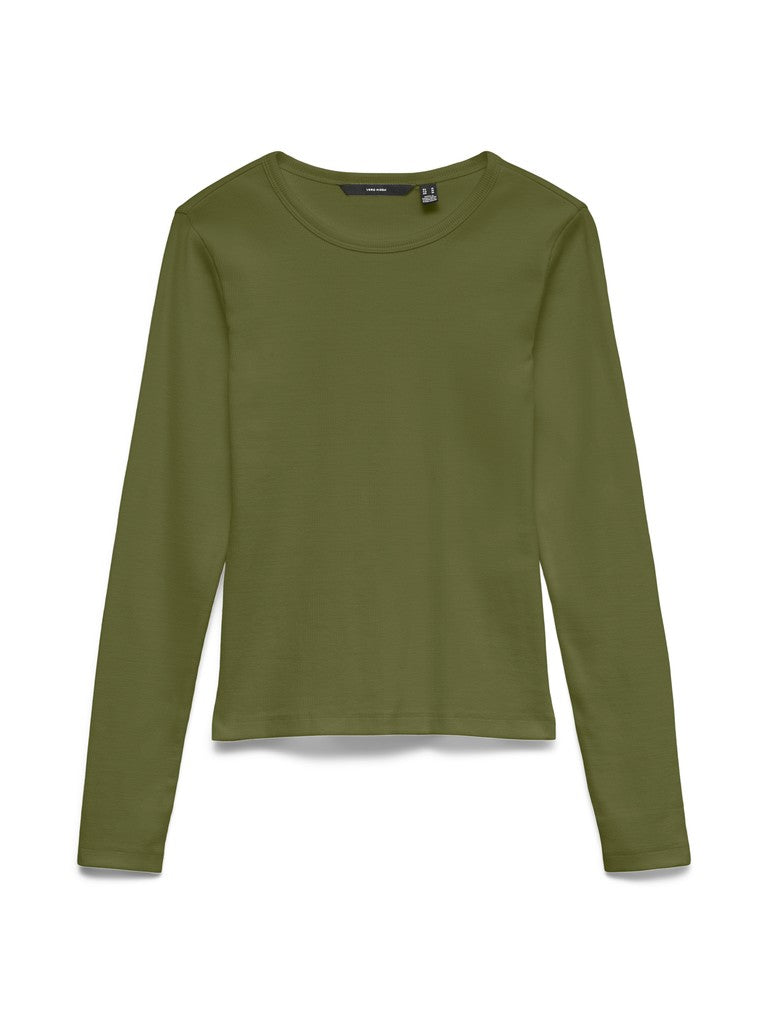 CHLOE RIBBED LONGSLEEVE IN GREEN