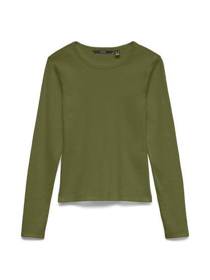 CHLOE RIBBED LONGSLEEVE IN GREEN