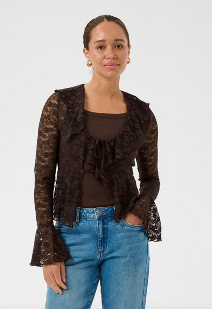 VICCY BLOUSE IN COFFEE BEAN