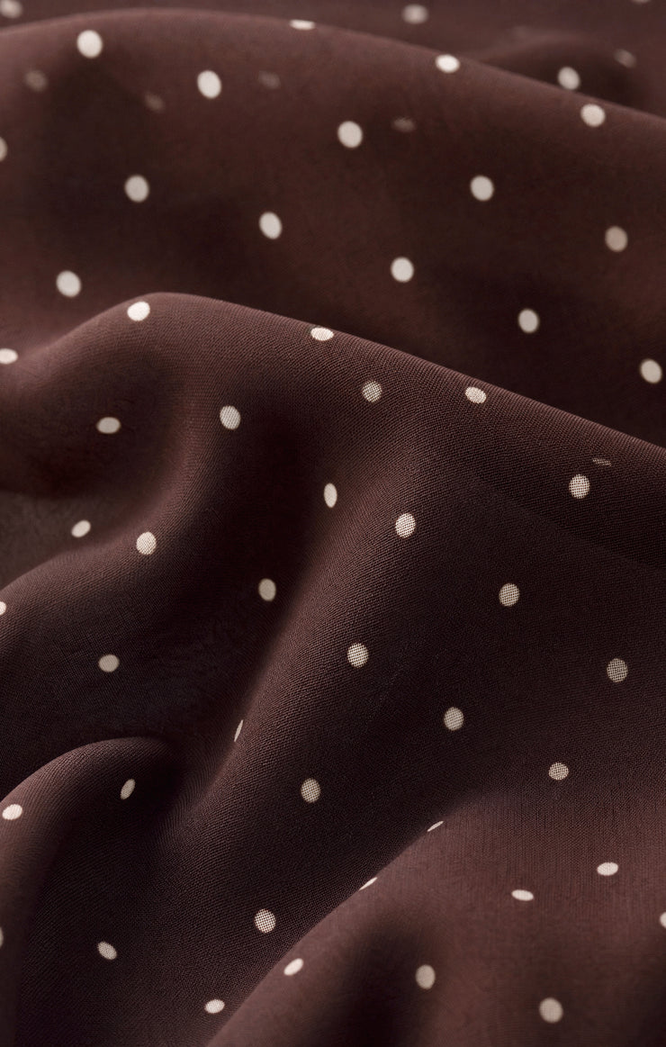 EDA POLKA DOT MESH MIDI SKIRT