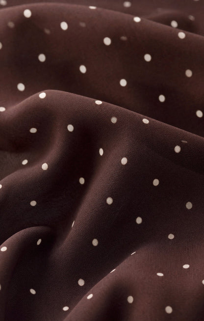 EDA POLKA DOT MESH MIDI SKIRT