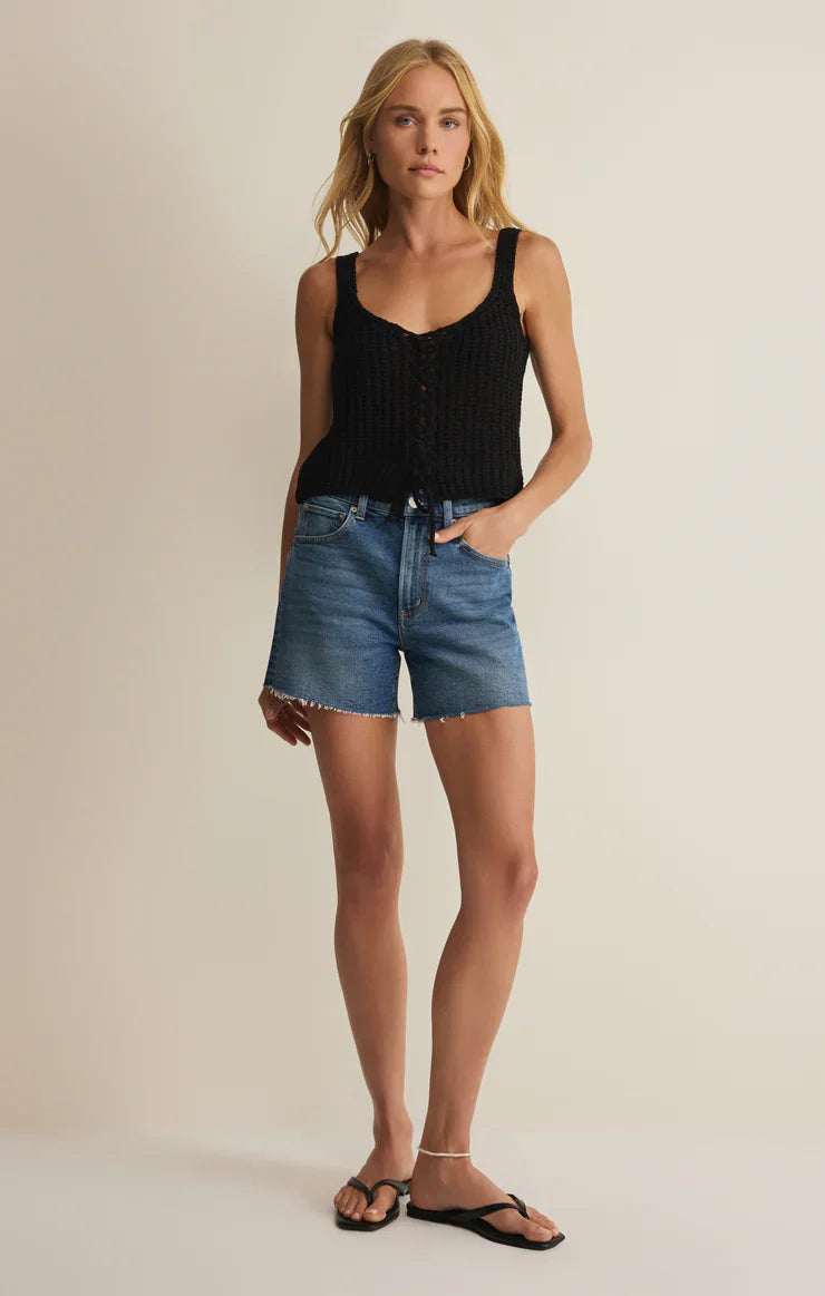 TATE LACE UP SWEATER
