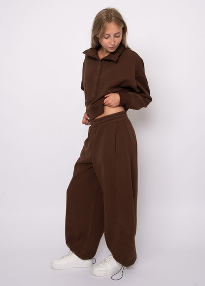BEATA FLEECE BARREL JOGGER