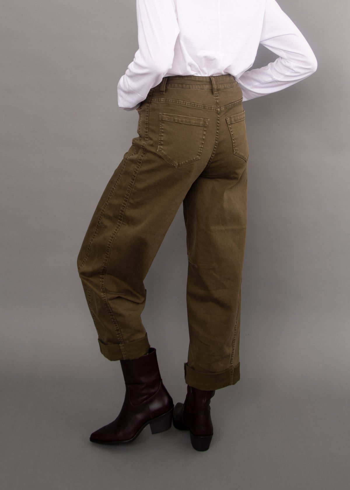 BARNI TWILL BARREL PANT