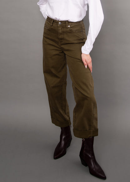 BARNI TWILL BARREL PANT