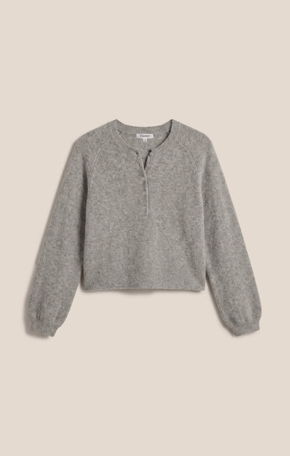 WESTMONT HENLEY SWEATER IN CLASSIC HEATHER GREY