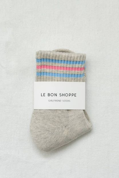 Girlfriend Socks: Bright Grey