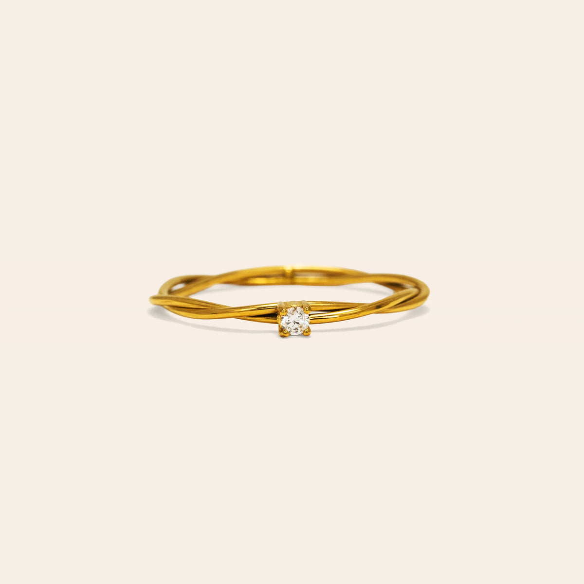 Yara CZ Twisted Ring