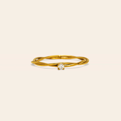 Yara CZ Twisted Ring