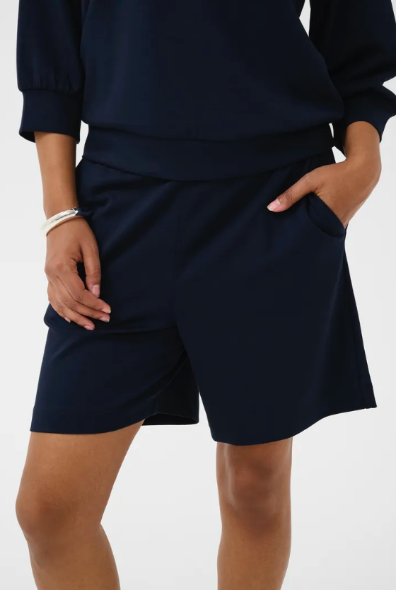 ANNIE JERSERY SHORTS IN MIDNIGHT MARINE