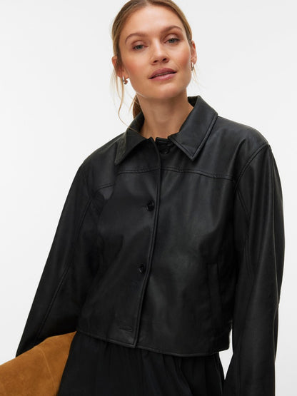 LUANA LEATHER BOMBER