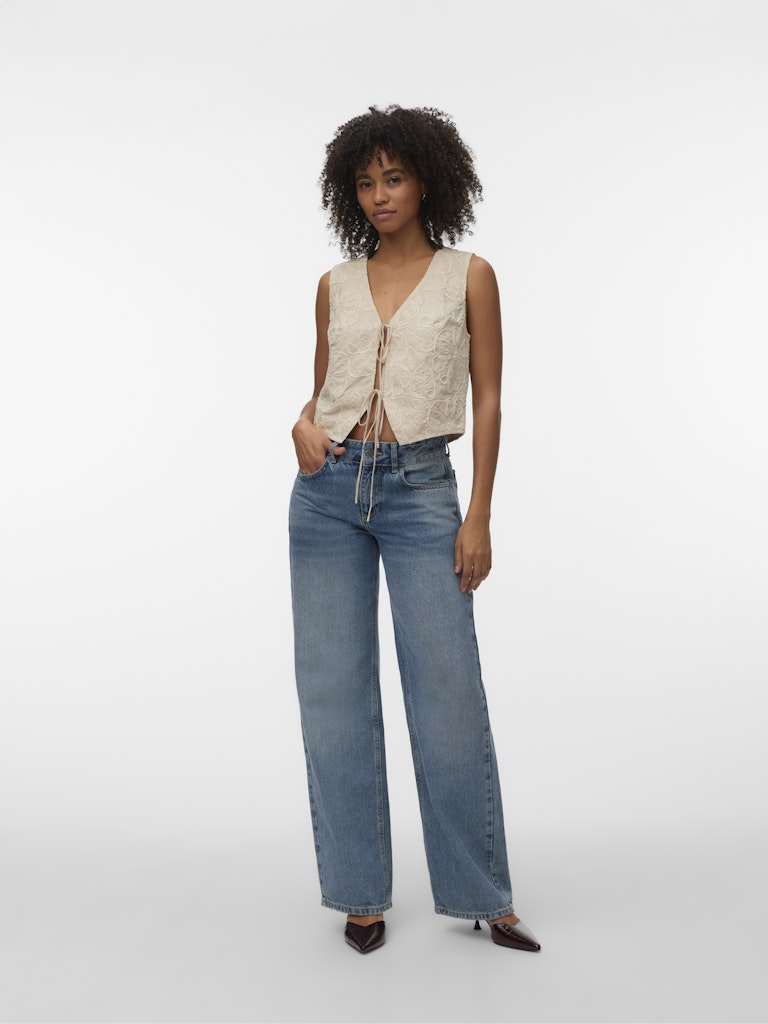 MILLIA EMBROIDERY TIE VEST