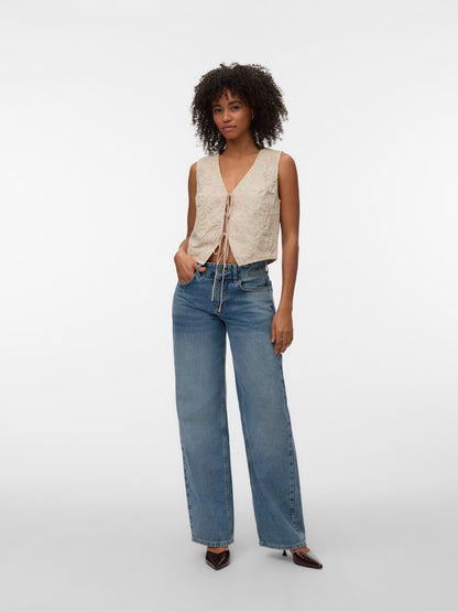 MILLIA EMBROIDERY TIE VEST