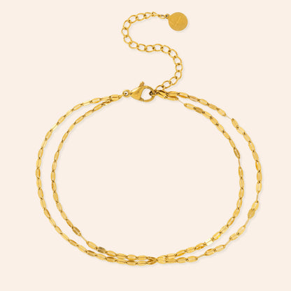 RAY LAYERED BRACELET - GOLD