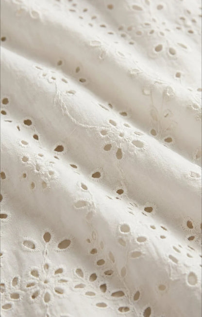 EMRIE EYELET CROPPED TOP