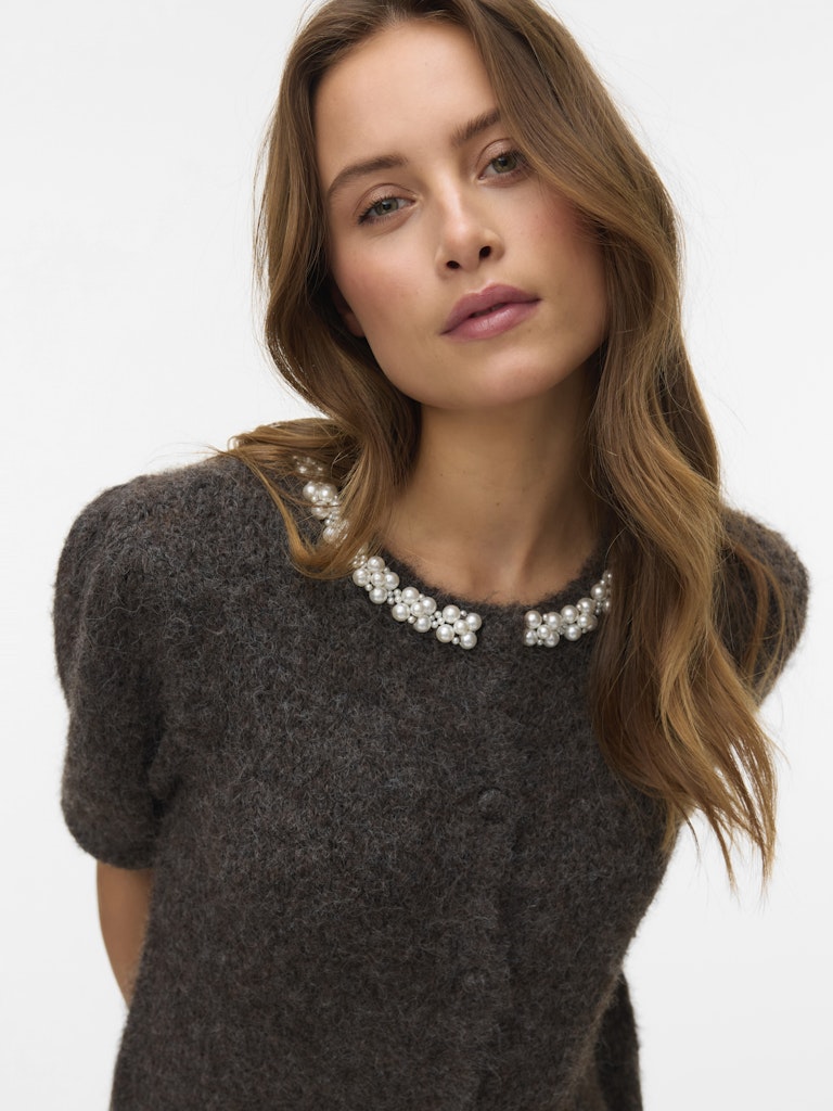 OCEAN 2/4 O-NECK JEWELLERY CARDIGAN