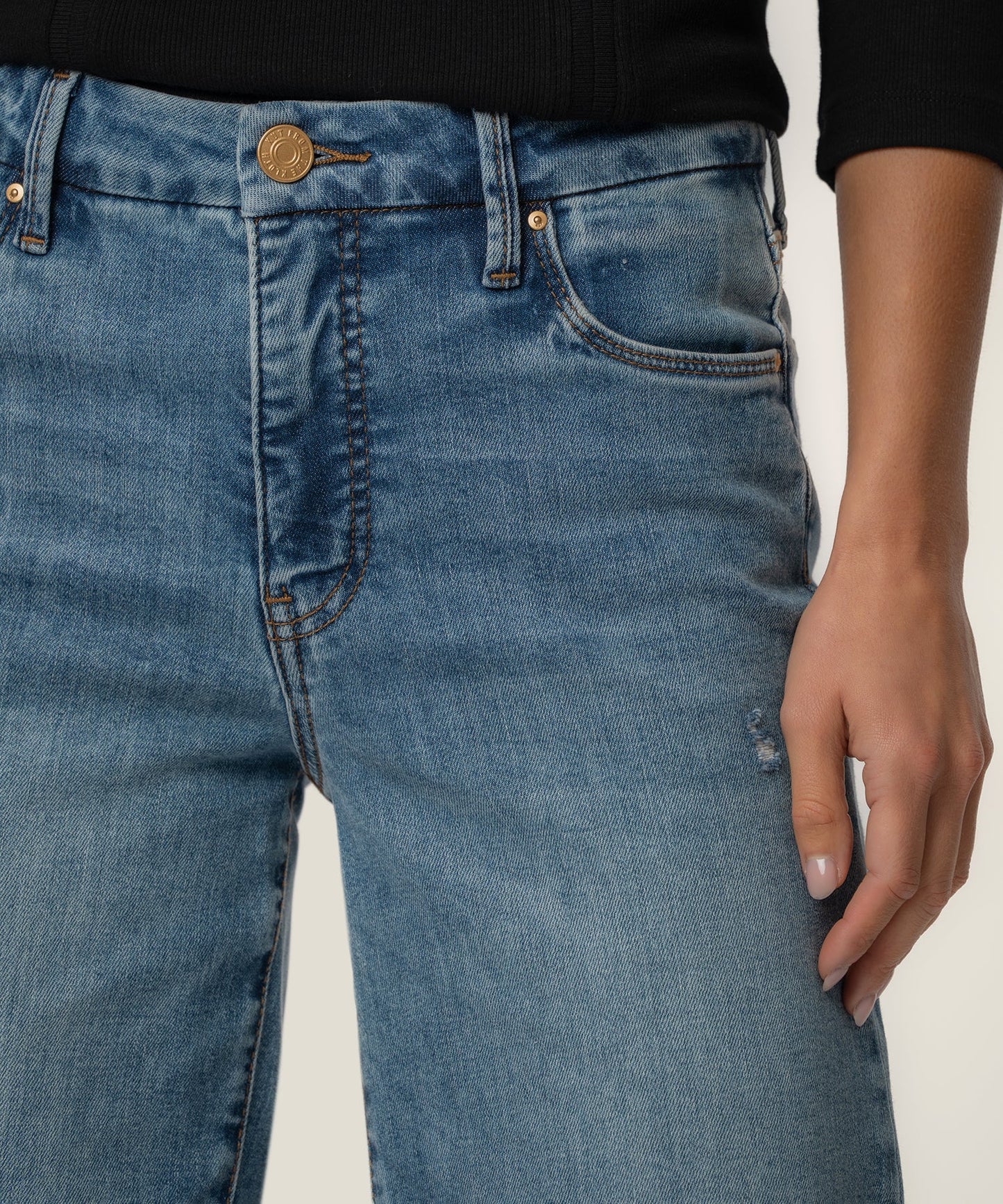 MEG - High Rise Fab AB Wide Leg Raw Hem - Regent