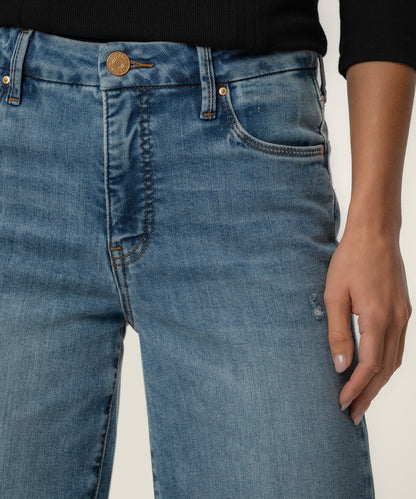 MEG - High Rise Fab AB Wide Leg Raw Hem - Regent