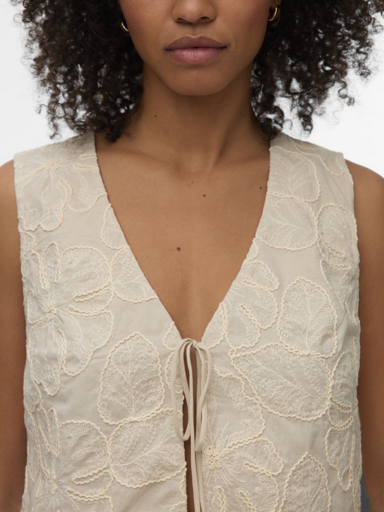 MILLIA EMBROIDERY TIE VEST