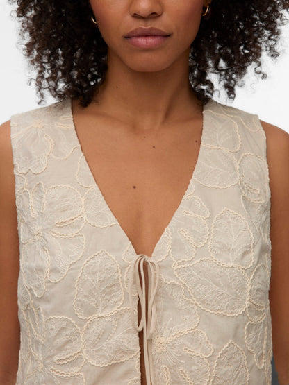 MILLIA EMBROIDERY TIE VEST