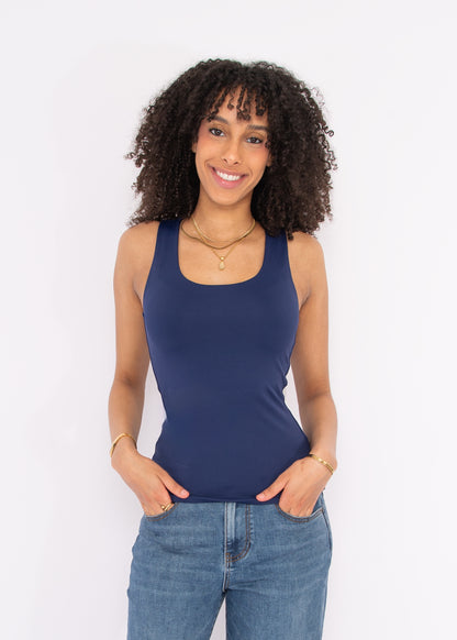 TANITH Second Skin Tank - Navy