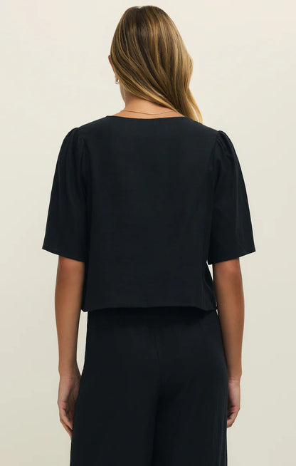 LA BELLE - Linen Tie Top