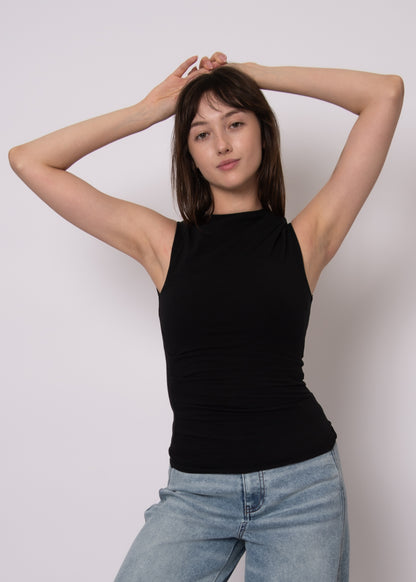 RURI - Sleeveless Draped Top