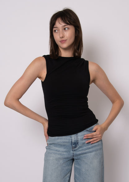 RURI - Sleeveless Draped Top