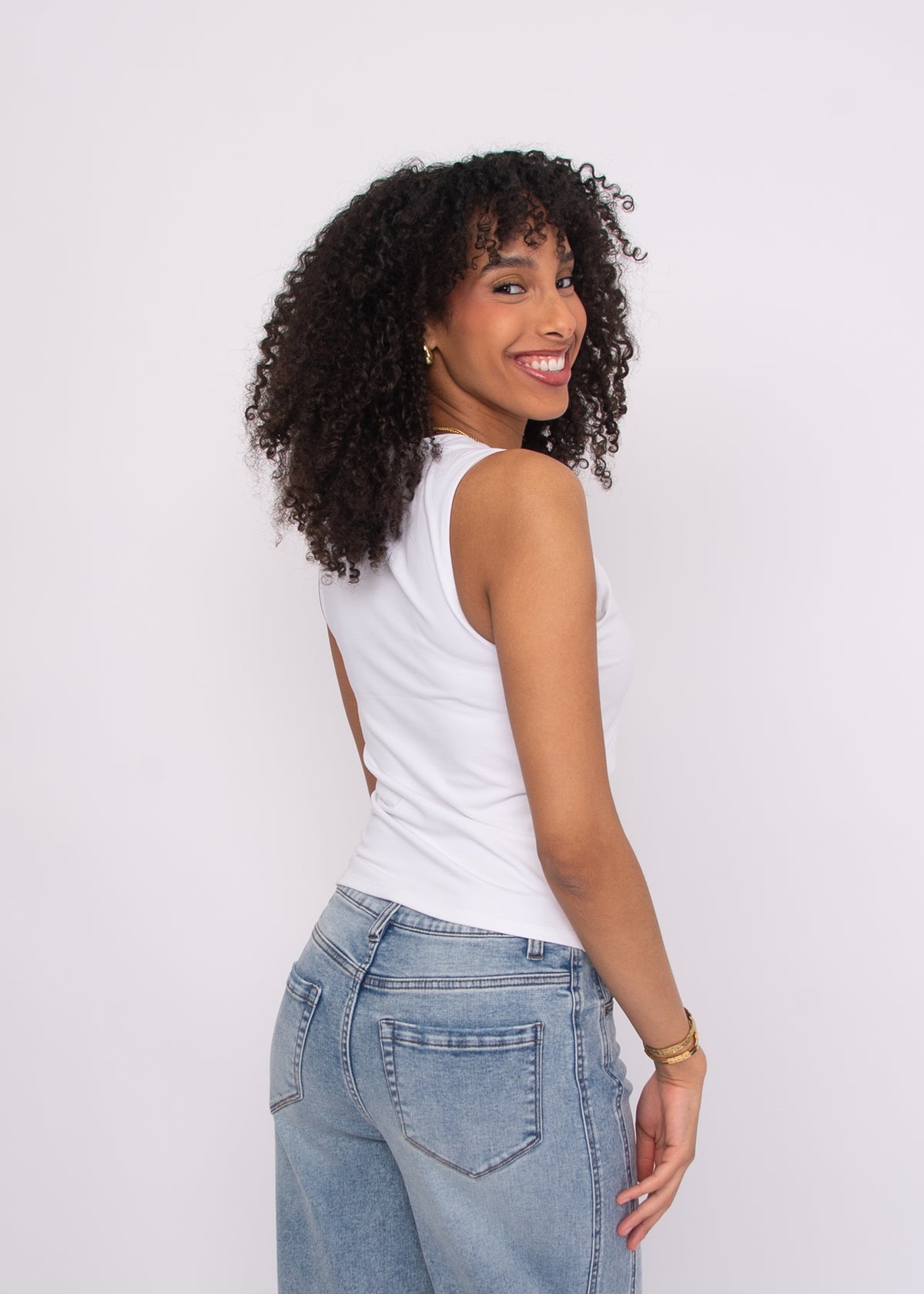 RURI - Sleeveless Draped Top