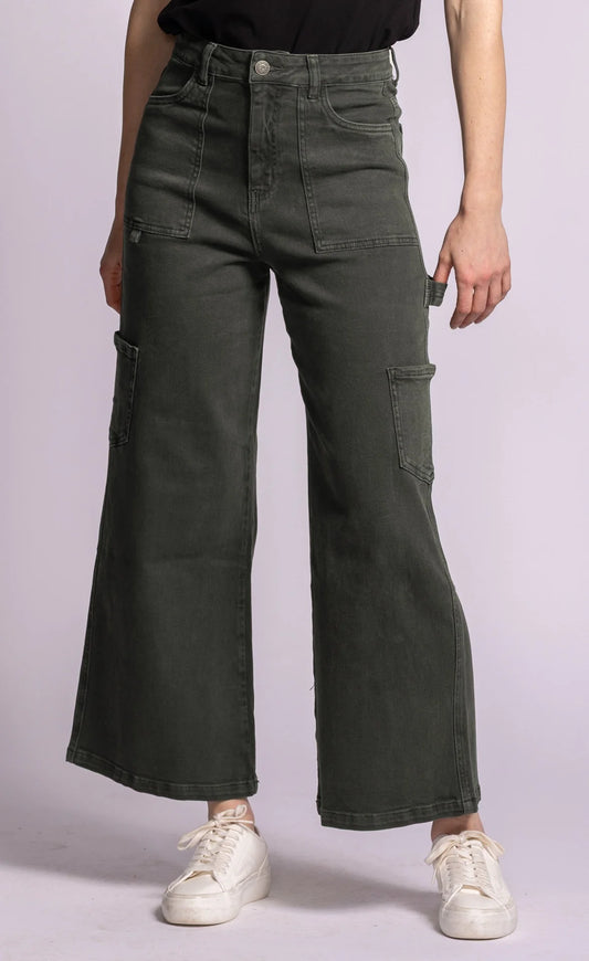 DEVINA PANTS IN FOREST GREEN