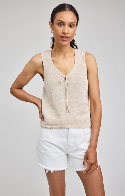 REBEL KNIT TANK IN LINEN